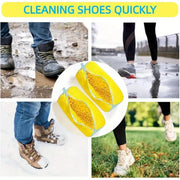 Chaussures de sport avant nettoyage dans le sac de lavage LAVÉO